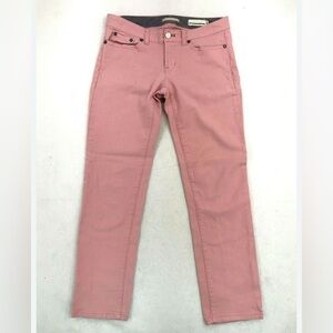 GAP Womens Mid-Rise Boyfriend Straight Jeans Size 32 Pink Paradigm Casual Spring